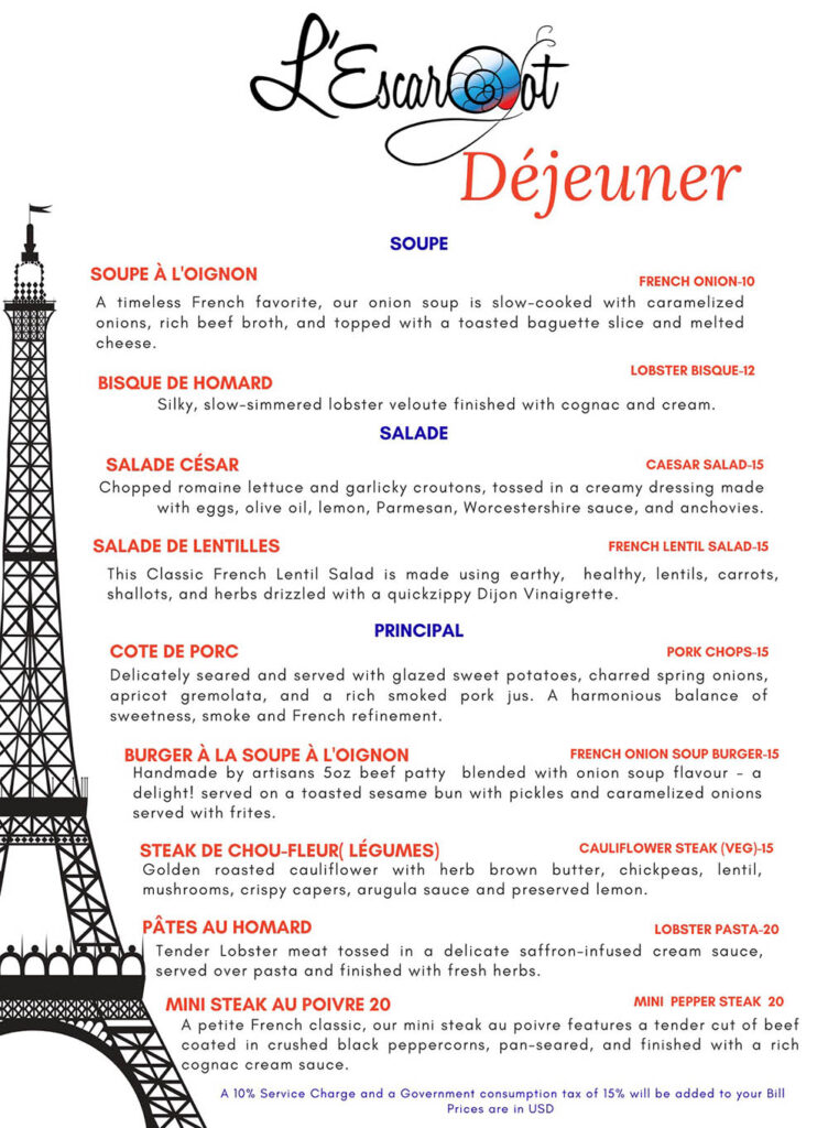 Lunch Menu